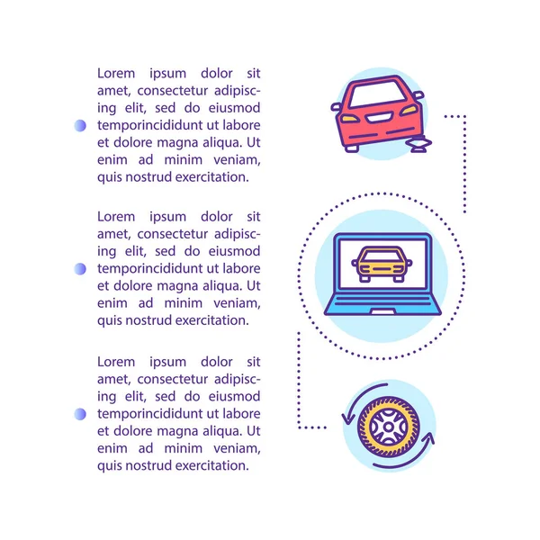 Иконка Диагностики Восстановления Автомобиля Текстом Вектор Страницы Ppt Искушает Вакуум — стоковый вектор