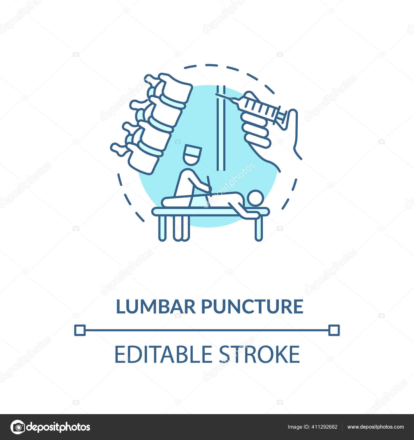Lumbar Puncture Concept Icon Central Nervous System Diseases Diagnostics  Idea Stock Vector Image by ©bsd #411292682