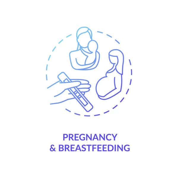 Icono Del Concepto Embarazo Lactancia Maternidad Mamá Cuidado Salud Del — Archivo Imágenes Vectoriales