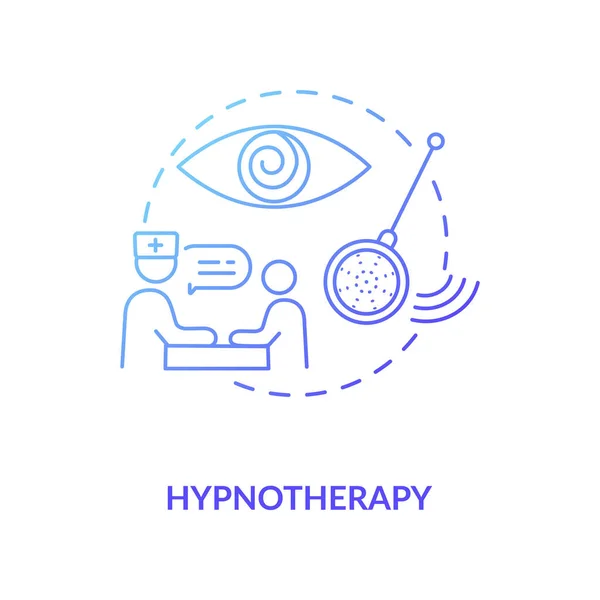 Ikona Konceptu Hypnoterapie Alternativní Medicína Psychoanalytický Nápad Tenká Čára Ilustrace — Stockový vektor