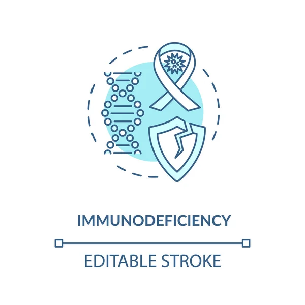 Immunhiányos Koncepció Ikon Hiv Aids Tudatosság Ötlet Vékony Vonal Illusztráció — Stock Vector