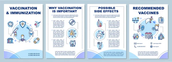 Υπόδειγμα Φυλλαδίου Εμβολιασμού Και Ανοσοποίησης Φυλλάδιο Προστασίας Ασθενειών Έντυπο Φυλλάδιο — Διανυσματικό Αρχείο