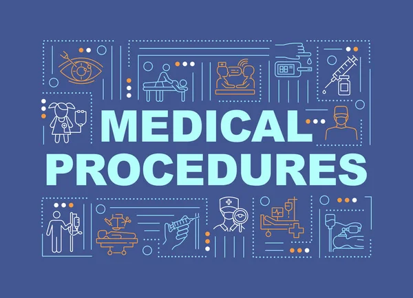 Prosedur Medis Konsep Kata Banner Klinik Profesional Infografis Rumah Sakit - Stok Vektor