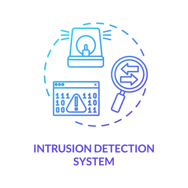 Intrusion Detection System Koncept Ikon Internettrafik Overvågning Ide Tynd Linje – Stock-vektor