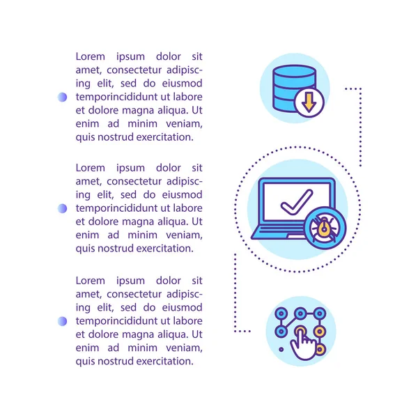 Ікона Захисту Персональної Інформації Текстом Cyber Security Ppt Page Vector — стоковий вектор