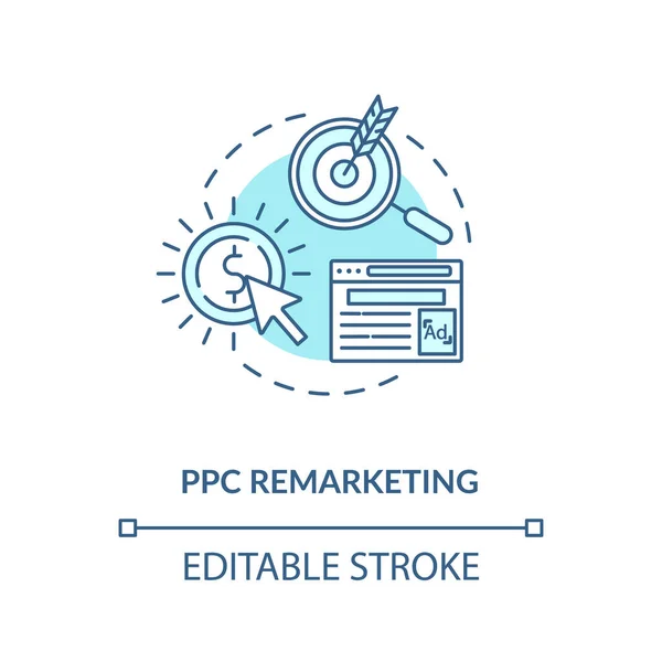 Ppc Remarketing Concept Icon Веб Баннеры Поиск Идеи Рекламной Кампании — стоковый вектор