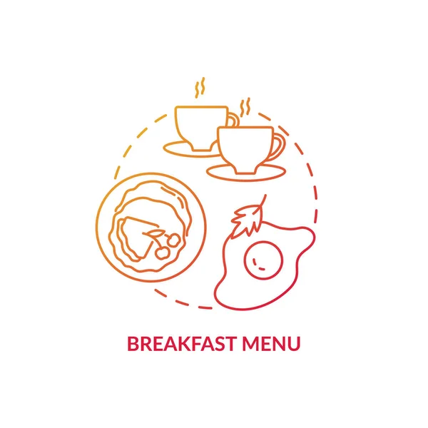 Frühstücksmenü Konzept Das Morgencafé Bietet Leckeres Essen Beschränkte Werbung Für — Stockvektor