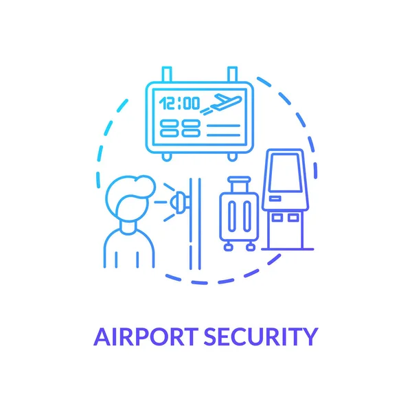 Havaalanı Güvenliği Konsept Simgesi Dijital Suç Tanımlama Sistemleri Ulusal Güvenlik — Stok Vektör