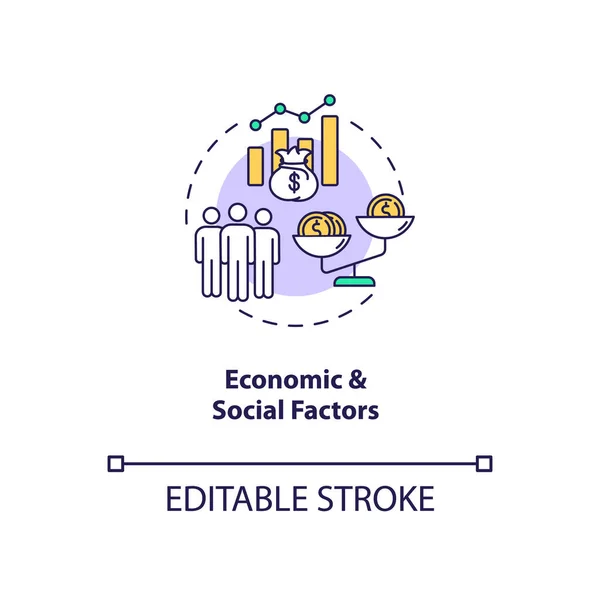 Іконка Концепції Економічних Соціальних Факторів Аналіз Pestel Командна Робота Перестає — стоковий вектор