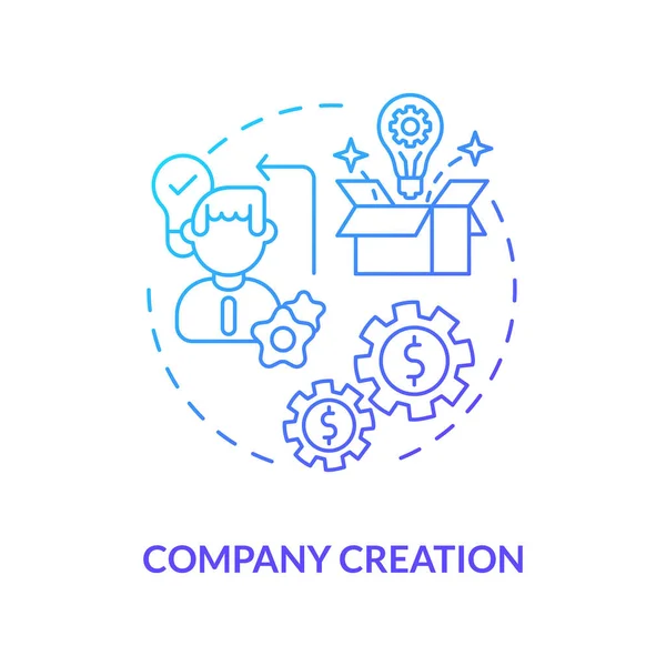 Піктограма Концепції Створення Компанії Параметри Системи Розробки Клієнтів Завершення Бізнес — стоковий вектор