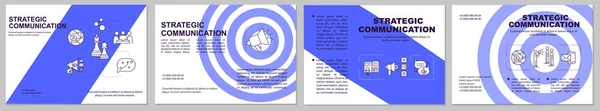 Modèle Brochure Communication Stratégique Marketing Publicité Brochure Livret Impression Dépliants — Image vectorielle