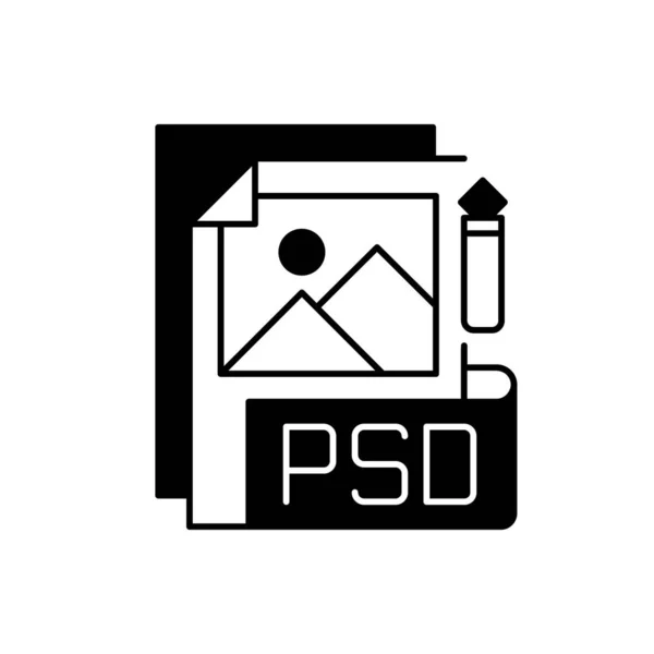 Archivo Psd Icono Lineal Negro Formato Archivo Imagen Capas Datos — Archivo Imágenes Vectoriales