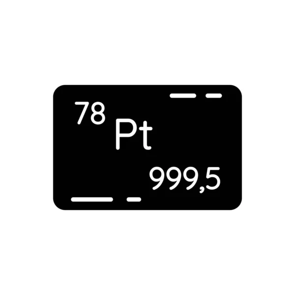 Εικονίδιο Πλατίνας Μαύρο Glyph Πολύτιμο Μέταλλο Λίρα Για Κατάθεση Βιομηχανικό — Διανυσματικό Αρχείο