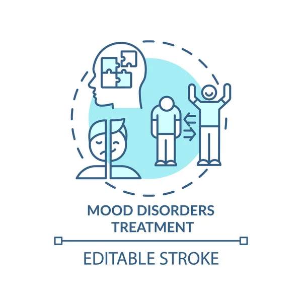 Disturbi Dell Umore Concetto Trattamento Icona Disordine Bipolare Idea Diagnostica — Vettoriale Stock
