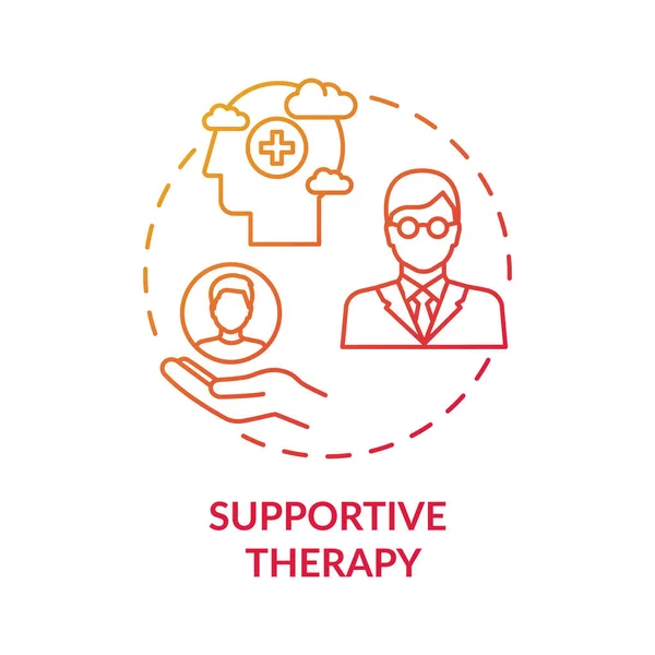 Supportive Therapy Concept Icon Physiological Well Being Improvement Idea Thin — Stock Vector
