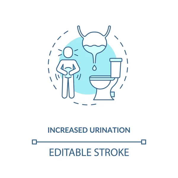 Ícone Conceito Micção Aumentada Efeitos Colaterais Energéticos Ideia Ilustração Linha — Vetor de Stock