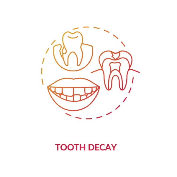 Icono Del Concepto Caries Dental Bebidas Energéticas Efectos Secundarios Negativos — Archivo Imágenes Vectoriales