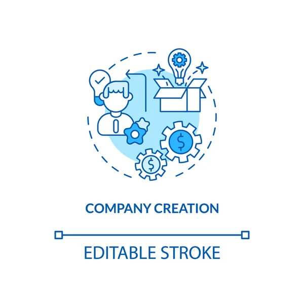 公司创建概念图标 客户发展框架 商业挑战 公司创意设计细线图解 矢量隔离轮廓Rgb彩绘 可编辑笔划 — 图库矢量图片