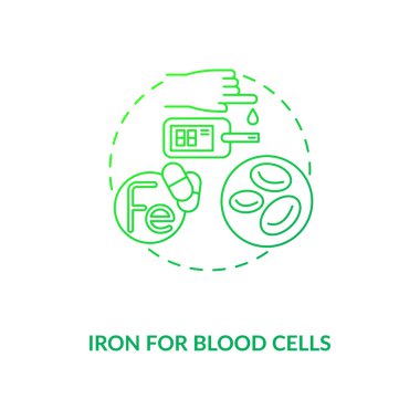 Kan hücreleri konsept simgesi için demir. İnce çizgi çizimi için ilave fikre ihtiyacım vardı. Hemoglobin. Enerji, iyi kas ve organ fonksiyonları. Demir tabletler. Vektör izole edilmiş RGB renk çizimi.