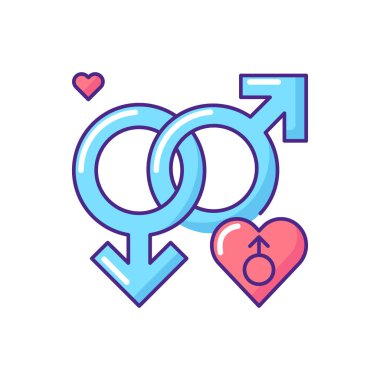 LGBT RGB renk simgesi. Gurur sembolü. Biseksüel hayat. Özgür kubbe aşkı. Eşcinsel hayatı. Eşit haklar. Serbest ilişki. Gökkuşağı bayrağı. İzole vektör illüstrasyonu