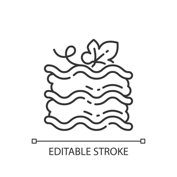 라자냐 아이콘이야 전통적 접시에 수있는 일러스트입니다 상징이야 이탈리아 식당의 벡터는 — 스톡 벡터
