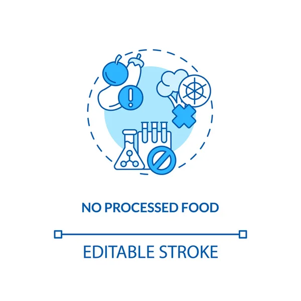 Žádná Ikona Zpracovaného Konceptu Potravin Organické Dlouho Žijící Potraviny Zdravá — Stockový vektor