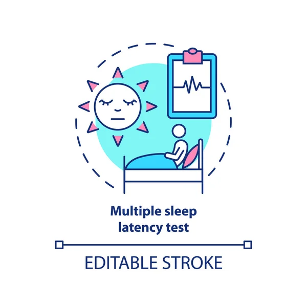 Multiple Schlaf Latenz Test Konzept Symbol Gesundheitsversorgung Ärztliche Untersuchung Auf — Stockvektor