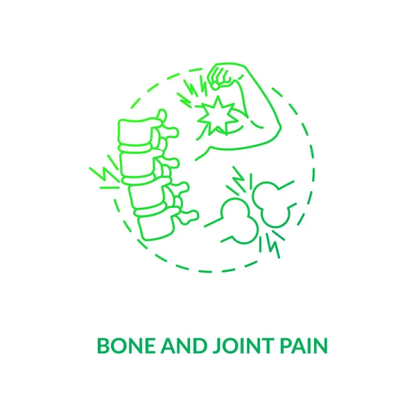 Bone Joint Pain Concept Icon Vitamin Shortages Symptom Idea Thin — Stock Vector