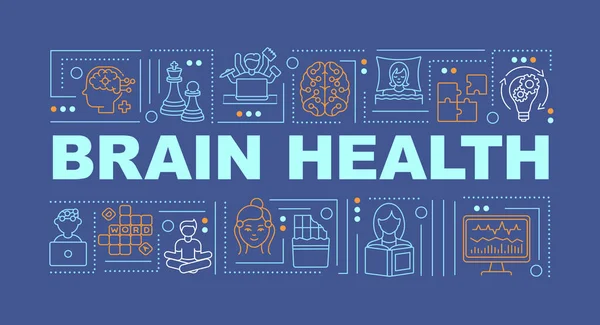 Banner Conceptos Salud Cerebral Servicio Neurociencia Diagnóstico Tratamiento Infografías Con — Vector de stock