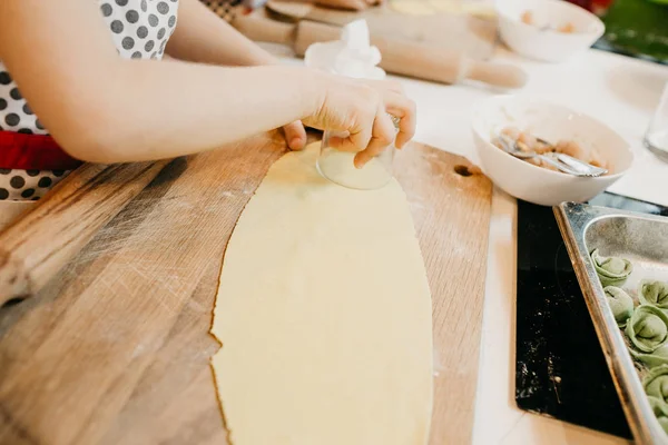 Master class on cooking, pasta, dumplings in a beautiful kitchen for children