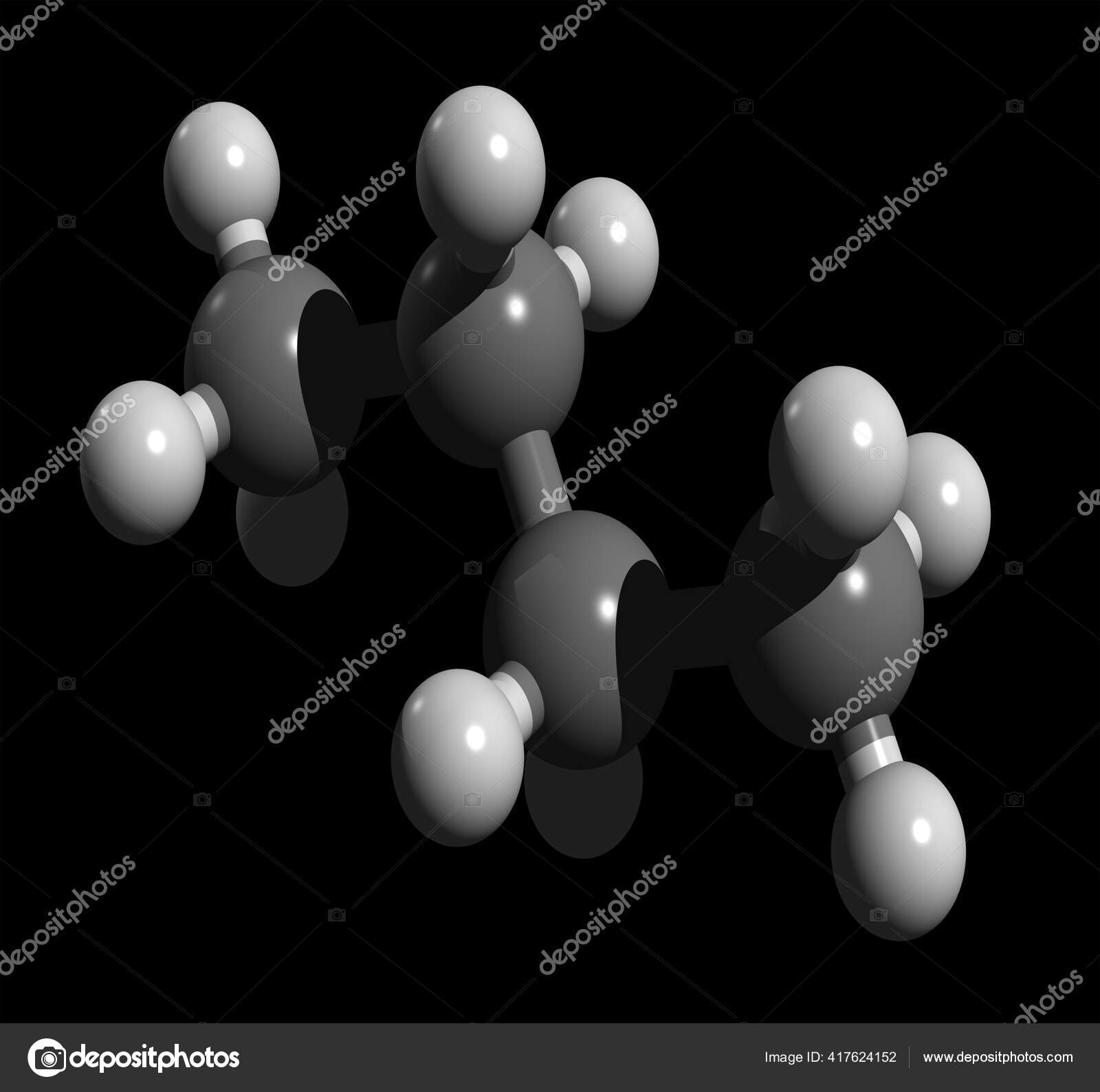 Model Butane Organic Compound Formula C4h10 Stock Photo C Artur1976 417624152