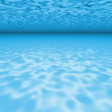 3D görüntüleme, havuzun sualtı bölümünün görüntüsü.