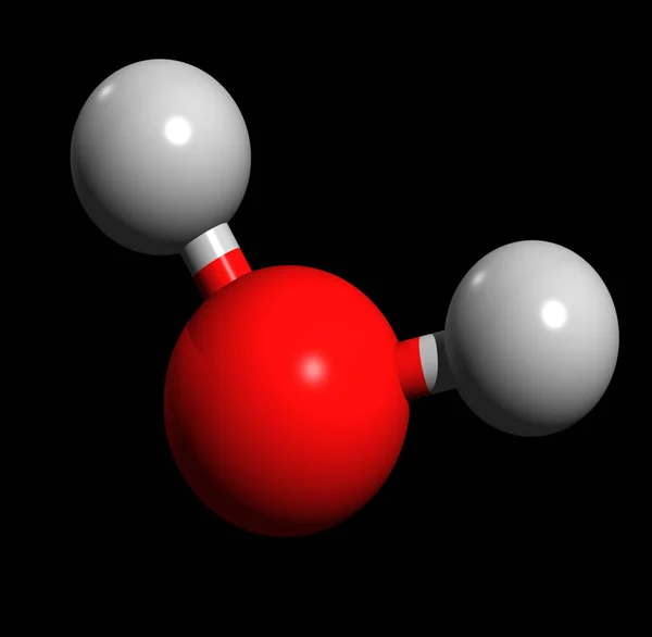 Molekulare Formel Von Wasser Auf Schwarzem Hintergrund — Stockfoto