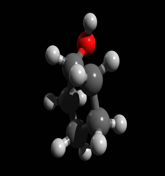 Modell Cyclopentanol Oder Cyclopentylalkohol Ist Ein Zyklischer Alkohol — Stockfoto