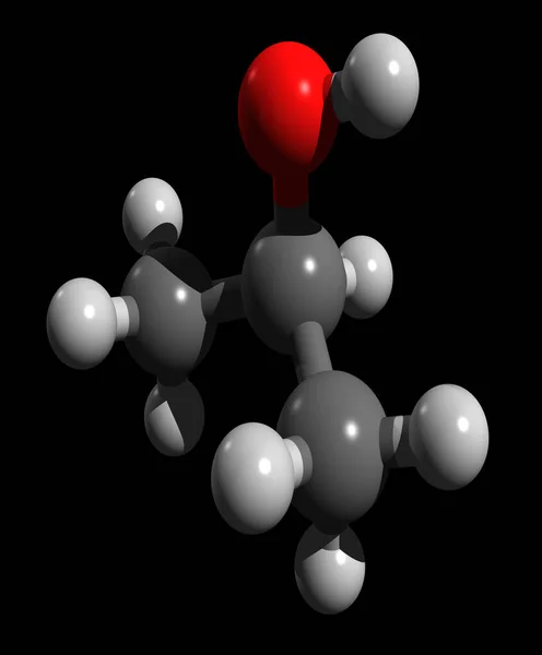 3D model - Isopropil alkol - kimyasal formül CH3CHOHCH3