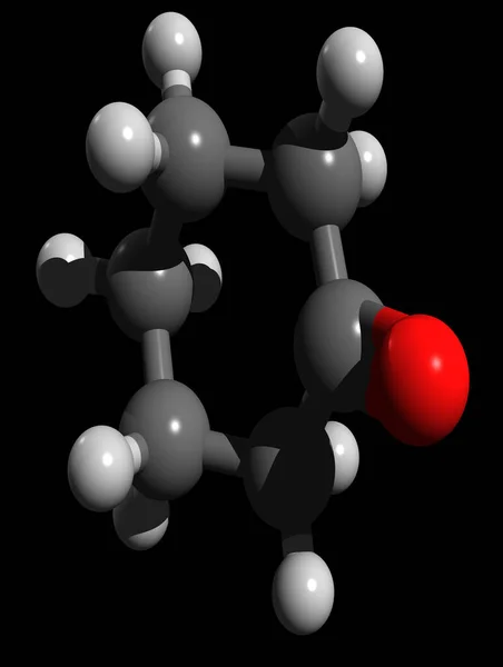3D model - Cyclohexanone formülü (CH2) 5CO olan organik bileşiktir.