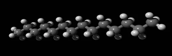 Modelo Tetradecano Hidrocarburo Alcalino Con Fórmula Química Ch3 Ch2 12Ch3 —  Fotos de Stock