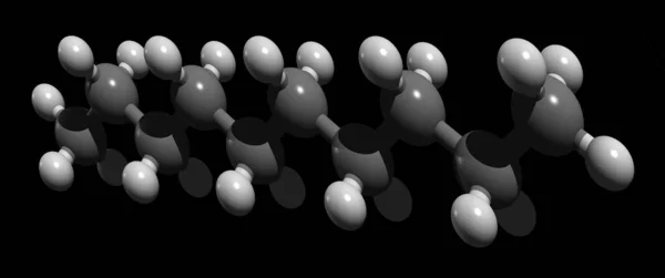 Modelo Decane Hidrocarburo Alcalino Con Fórmula Química C10H22 —  Fotos de Stock