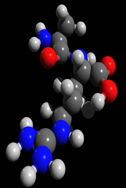 Model Peptidy Jsou Krátké Řetězce Mezi Dvěma Padesáti Aminokyselinami Spojené — Stock fotografie