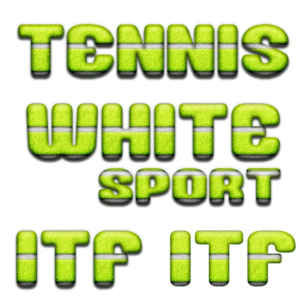 Spor disipliniyle ilgili ilginç, renkli bir aksanla yazılmış tenis yazıları. Hazırla.