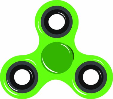 Beyaz arkaplanda popüler döndürücü