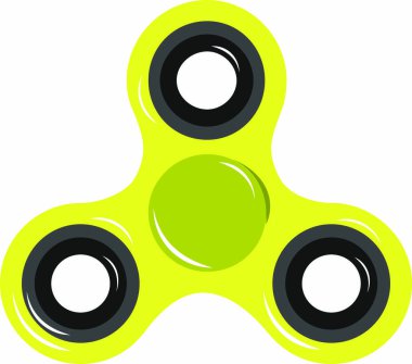 Beyaz arkaplanda popüler döndürücü