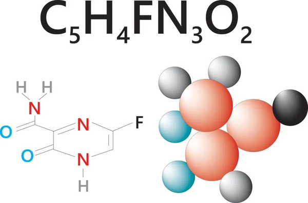 Chemische Formel Des Medikaments Gegen Das Virus — Stockvektor