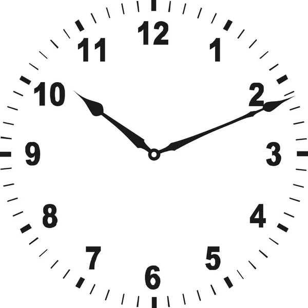 Годинник Обличчя Білому Тлі — стоковий вектор