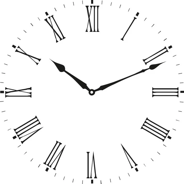 Clock Face White Background — Stock Vector