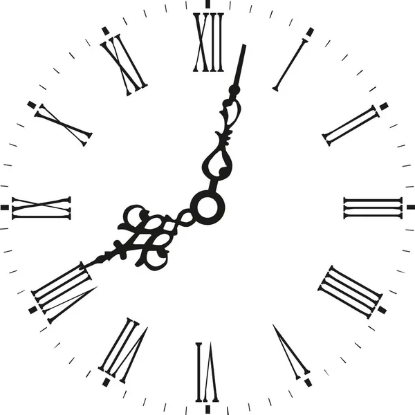 Esfera Del Reloj Sobre Fondo Blanco — Vector de stock