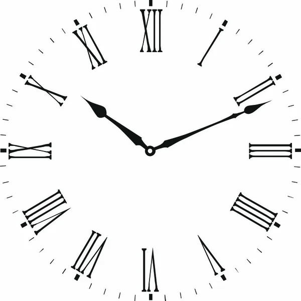 Esfera Del Reloj Sobre Fondo Blanco — Archivo Imágenes Vectoriales