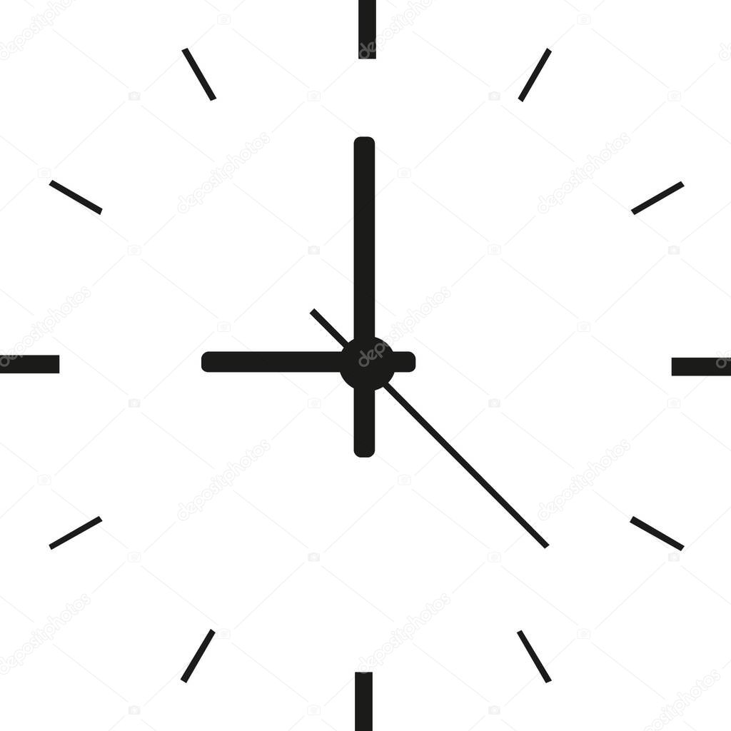clock face on white background