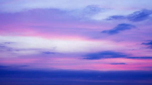 Time Lapse Zonsopgang Prachtige Schemering Pluizige Storm Bewolkt Blauw Gele — Stockvideo