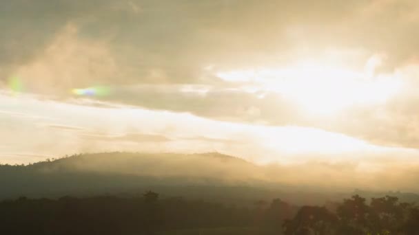 Time Lapse Coucher Soleil Lever Soleil Beau Crépuscule Nuageux Orage — Video